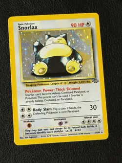 Pokemon TCG Snorlax Holo Rare Jungle Unlimited 11/64 Holo LP - Image 1