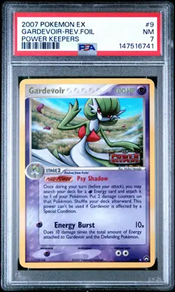 2007 POKEMON EX POWER KEEPERS #9 GARDEVOIR-REVERSE FOIL PSA 7 - Image 1