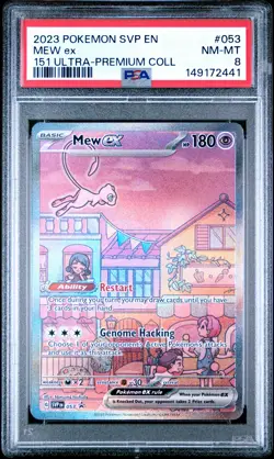 2023 POKEMON 151 ULTRA-PREMIUM COLLECTION PROMO #053 MEW EX PSA 8 - Image 1