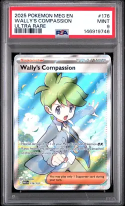 2025 POKEMON MEG EN-MEGA EVOLUTION ULTRA RARE #176 WALLY'S COMPASSION PSA 9 - Image 1