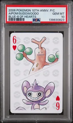 2006 POKEMON CENTER 10TH ANNIVERSARY BLUE DECK AIPOM/SUDOWOODO PSA 10 - Image 1