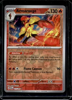 2024 Pokemon Paldean Fates Armarouge Reverse Holo #015/091 - Image 1
