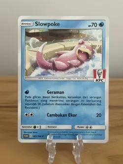Slowpoke 183/SM-P ~ Pokemon KFC Stamped Promo Indonesian Non-Holo [US Seller] NM - Image 1