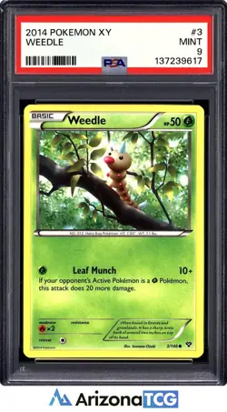 Pokemon 2014 Weedle 3/146 XY Base Set PSA 9 - Image 1