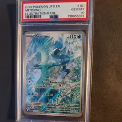 Pokemon TCG Articuno Journey Together Illustration Rare Holo 161/159 PSA 10 - Image 1
