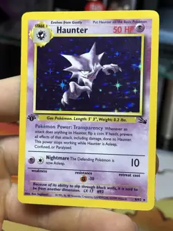 1st Edition Gengar 5/62 Haunter 6/62 Fossil 1999 Vintage WOTC Holo Pokemon Rare - Image 4