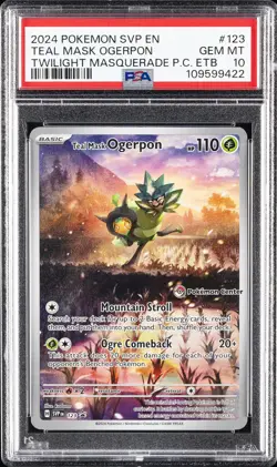 2024 POKEMON SVP EN-SV BLACK STAR PROMO #123 TEAL MASK OGERPON PSA 10 - Image 1