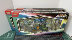 Prismatic Evolutions Lucario Tyranitar EX Premium Collection Pokemon LOT OF 3 - Image 2