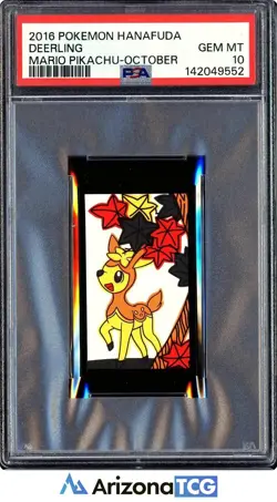Pokemon 2016 Deerling Mario Pikachu-October Pokemon Hanafuda Japanese PSA 10 - Image 1
