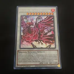 Yugioh x1 Ruddy Rose Dragon MP22-EN077 Prismatic Secret Rare 1st Ed (NM) - Image 1