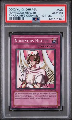 2002 YU-GI-OH! PSV-PHARAOH'S SERVANT 1ST EDITION #023 NUMINOUS HEALER PSA 10 - Image 1