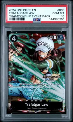 2024 ONE PIECE CHAMPIONSHIP 2024 EVENT PACK #038 TRAFALGAR LAW PSA 10 - Image 1