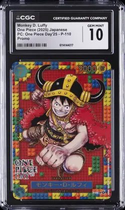 2025 ONE PIECE JAPANESE PC: ONE PIECE DAY'25 MONKEY D. LUFFY CGC 10 GEM MINT - Image 1
