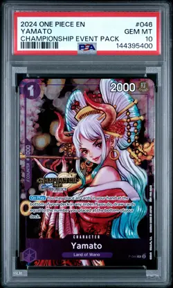 2024 ONE PIECE CHAMPIONSHIP 2024 EVENT PACK #046 YAMATO PSA 10 - Image 1