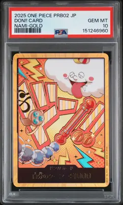 2025 ONE PIECE JAPANESE PRB02 NAMI-GOLD DON!! CARD PSA 10 - Image 1