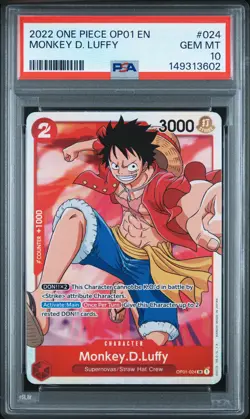 2022 ONE PIECE OP01-ROMANCE DAWN #024 MONKEY D. LUFFY PSA 10 - Image 1