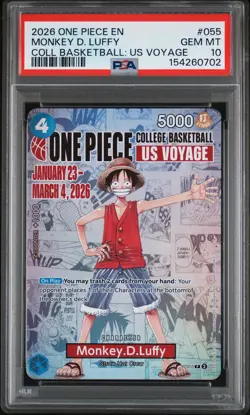 2026 ONE PIECE PROMOS #055 MONKEY D. LUFFY PSA 10 - Image 1