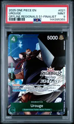 2025 ONE PIECE OFFLINE REGIONALS PACK 2025 SEASON 1 FINALIST #021 UROUGE PSA 9 - Image 1