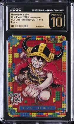 2025 ONE PIECE JAPANESE PC: ONE PIECE DAY'25 MONKEY D. LUFFY CGC 10 PRISTINE - Image 1