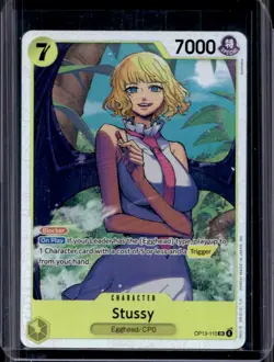 2025 One Piece Carrying On His Will Stussy Super Rare #OP13-110 - Image 1
