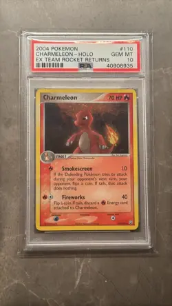Pokemon Charmeleon EX Team Rocket Returns Holo Secret Rare #110 PSA 10 Gem Mint - Image 2