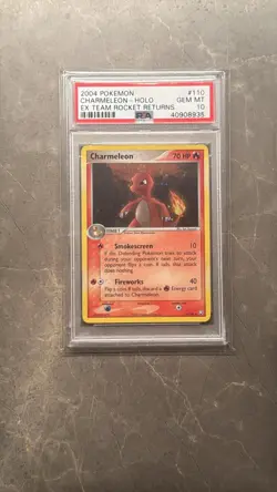 Pokemon Charmeleon EX Team Rocket Returns Holo Secret Rare #110 PSA 10 Gem Mint - Image 3