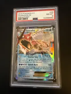 2016 POKEMON XY BREAKPOINT #26 GYARADOS EX PSA 8 - Image 1