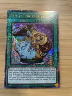 Yugioh Pot of Prosperity - RA01-EN066 - Quarter Century Secret Rare - 1st Ed NM - Image 1