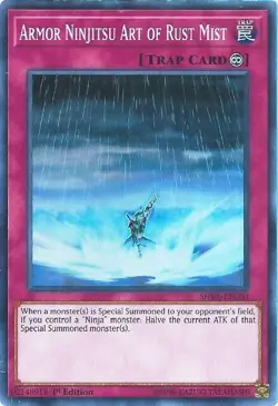 SHVA-EN030 Armor Ninjitsu Art of Rust Mist 1st Edition Super Rare NM YuGiOh TCG - Image 1