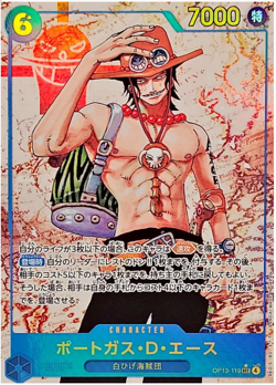Portgas D. Ace OP13-119 SEC Carrying on His Will ONE PIECE Card Game Japanese NM - Image 1