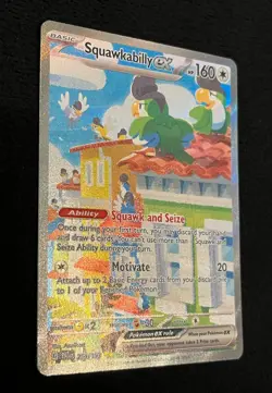 Special Illustration Rare SQUAWKABILLY EX Pokemon Card Paldea Evolved #264 NM - Image 3