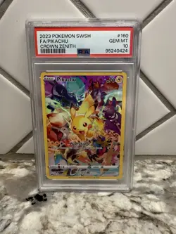 Pikachu PSA 10 Pokemon Crown Zenith Full Alt Art Secret Rare Card - Image 1