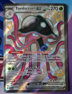 Pokemon TCG Toedscruel EX Paldean Fates 213/091 Full Art Shiny Card NM-Mint - Image 1