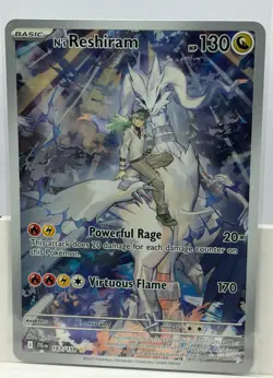 Pokemon N's Reshiram 167/159 Illustration Rare Full Art Holo English - Image 1