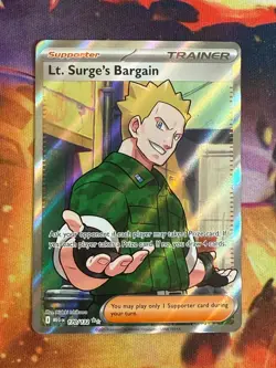 Lt. Surge's Bargain 170/132 ME01: Mega Evolution Holo Full Art Pokemon - Image 1