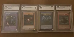 YuGiOh! - Graded BCCG 10 Lot of 4 Fusionist, Red Eyes B. Dragon, Obelisk, Reaper - Image 1