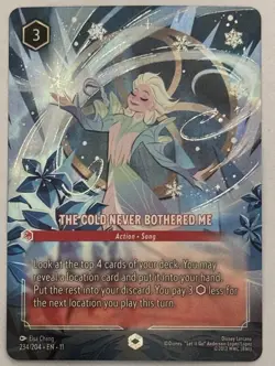 THE COLD NEVER BOTHERED ME Action ENCHANTED! Disney Lorcana WINTERSPELL 234/204 - Image 1