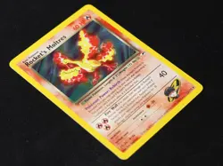 Rocket's Moltres 12/132 Gym Heroes Holo Pokemon Card (Creased) - Image 3
