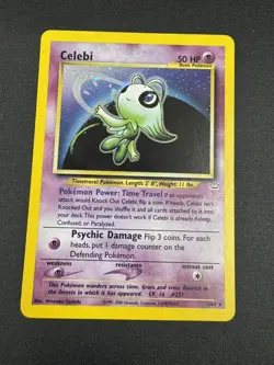 Pokemon TCG Celebi Neo Revelation Holo Rare Card 3/64 Unlimited - Image 1
