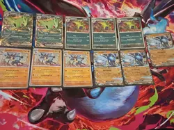 Pokemon mixed 11 card lot , Tyranitar, Lucario stamped lot - Image 1