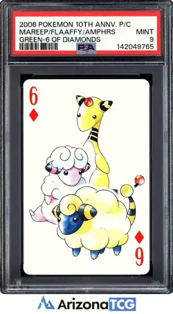 Pokemon 2006 Mareep/Flaaffy/Ampharos 10th Anniversary Playing Cards PSA 9 - Image 1