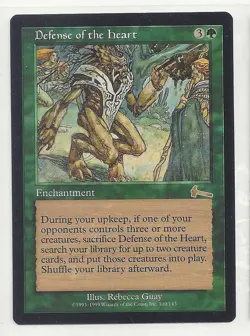 MTG URZA'S LEGACY: 1x NM Defense of the Heart Magic the Gathering Card Into Play - Image 1