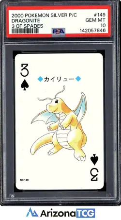 Pokemon 2000 Dragonite 149 Silver Playing Card Japanese GEM MINT PSA 10 - Image 1