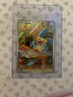 Pokemon TCG Minun Card 194/182 Paradox Rift IR MINT Condition - Image 1