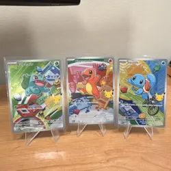 Pokemon Bulbasaur Charmander Squirtle MEPI Holo Card Lot 3 Cards English - Image 1