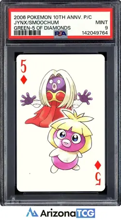 Pokemon 2006 Jynx/Smoochum 5 Of Diamonds 10th Anniversary Playing Cards PSA 9 - Image 1