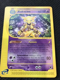Pokemon Alakazam TCG Expedition Card 33/165 Regular Rare NM E Reader - Image 1