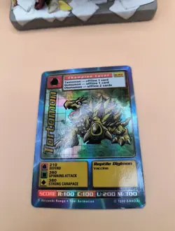 Digimon Tortomon St-25S Holo Foil Bandai Digimon Card 1999 HP - Image 2