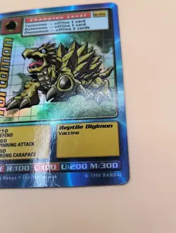 Digimon Tortomon St-25S Holo Foil Bandai Digimon Card 1999 HP - Image 5