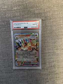 PSA 10 Pokemon Flareon GX Card Gem Mint 2025 Pre EN #014 - Image 1